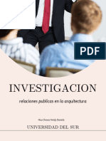 Investigacion: Relaciones Publicas en La Arquitectura