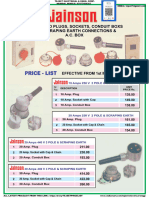 Jainson Plug & Socket Price List Wef 01-05-2024