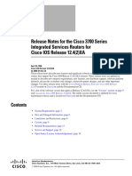 Release Notes For The Cisco 3700 Series Integrated Services Routers For Cisco IOS Release 12.4 (2) XA