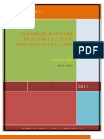 Supplier Evaluation Matrix