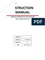 Instruction Manual: Carplay/Android Auto Adapter With Argb Output