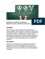 Analista en Políticas de Género, Discriminación y Derechos Humanos