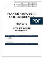 Plan de Respuesta Ante Emergencia