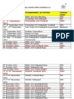 Bisac Seasac Sports Calendar 2011-12