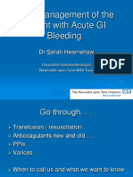 DR Sarah Hearnshaw - Early Management of The Patient With Acute GI Bleeding