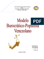 MODELO BUROCRATICO POPULISTA EN VENEZUELA Renny Olivares