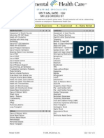 Critical Care - ICU Skills Checklist