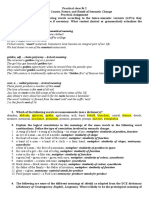 Practical Class 2. Polysemy. Semantic Change