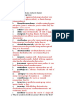 Classification Test Review Answers