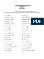 Práctica N°4 Derivadas de Funciones Algebraicas y Trascendentes - Derivadas de Orden Sup