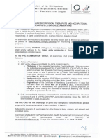 List of Qualified Examinees For The June 3 & 4, 2022 Physical Therapists & Occupational Therapists Licensure Examination