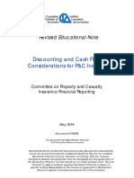 Discounting and Cash Flow Considerations For P&C Insurers: Revised Educational Note