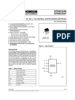 ST93CS46 ST93CS47: 1K (64 X 16) Serial Microwire Eeprom