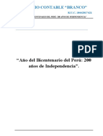 "Año Del Bicentenario Del Perú: 200 Años de Independencia".: Estudio Contable "Branco"