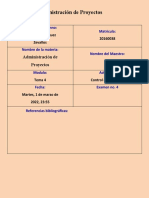 Examen 4. Administración de Proyectos Dany Márquez 20160038