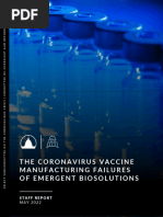 Coronavirus Vaccine Manufacturing Failures of Emergent BioSolutions