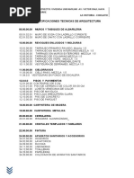 Especificaciones Tecnicas - Arquitectura