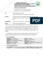 Informe Consolidado Trabajo Remoto - Quinto B de Primaria Corres.. Al Mes de Agosto 2021