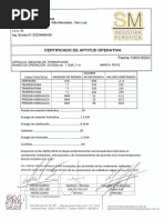 Certficado TERMOFUSARO FEITE 315 - 630