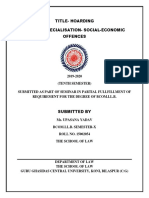 Title-Hoarding Area of Specialisation - Social-Economic Offences