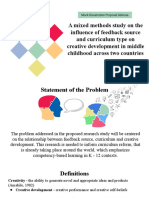 A Mixed Methods Study On The Influence of Feedback Source and Curriculum Type On Creative Development in Middle Childhood Across Two Countries