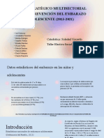 Plan Multisectorial Prevención Embarazo Adolescente