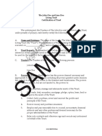 Living Trust Certification of Trust Form 24