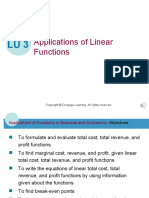 LU3 Applications of Linear Functions