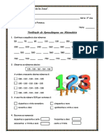 Avalição de Matematica 3 Ano