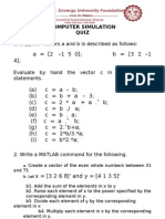 Suppose Vectors A and B Is Described As Follows:: Computer Simulation Quiz