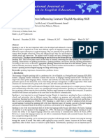 An Analysis of Factors Influencing Learners' English Speaking Skill