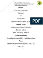 Demanda de Impugnacion Del Acta de Finiquito