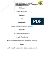 Las Fuentes Directas e Indirectas Del Derecho Penal.