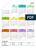 Calendrier 2022 Paysage Annee en Coup Doeil en Couleur