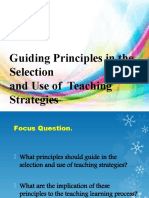 Guiding Principles in The Use of Strategies