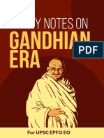 Study Notes On: Gandhian Era