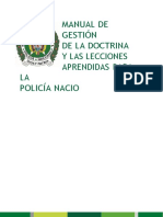 Manual de Gestión de La Doctrina y Las Lecciones Aprendidas para La Policía Nacional