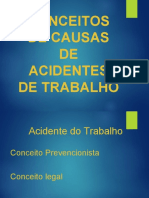 Conceitos de Causas de Acidentes de Trabalho