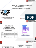 Department of Career Planning and Development Subject: Quantative Aptitude