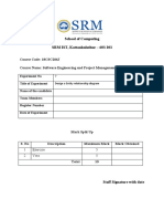 School of Computing SRM IST, Kattankulathur - 603 203