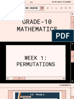 3Rd Grading: GRADE-10 Mathematics