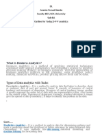 Dt. Ananta Prasad Nanda Faculty IBCS, SOA University Sub:BA Outline For Today:D-P-P Analytics