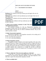 Transmission Line and Waveguides Unit Notes Unit - I - Transmission Line Theory Part A