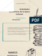 Actividades Económicas de La Época Colonial