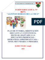 Plan de Tutoría - 2022