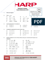 Worksheet 2 Integers Revision