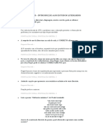 Questionário II - Introdução Aos Estudos Literários