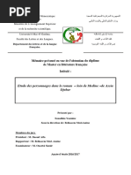 Etude Des Personnages Dans Le Roman Loin de Medine de Assia Djebar