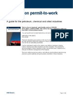 Guidance On Permit-To-Work Systems: A Guide For The Petroleum, Chemical and Allied Industries