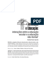 Marilia Sposito Juventude e Educaçãoo: Interações Entre Educação Formal e Não Formal